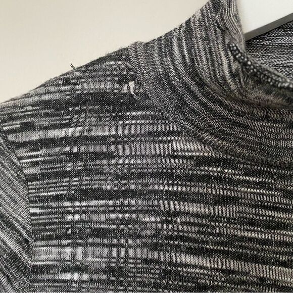 Velvet Torch Dress Mock Neck Gray Marled Long Sleeve Business Casual Neutral - Picture 4 of 9